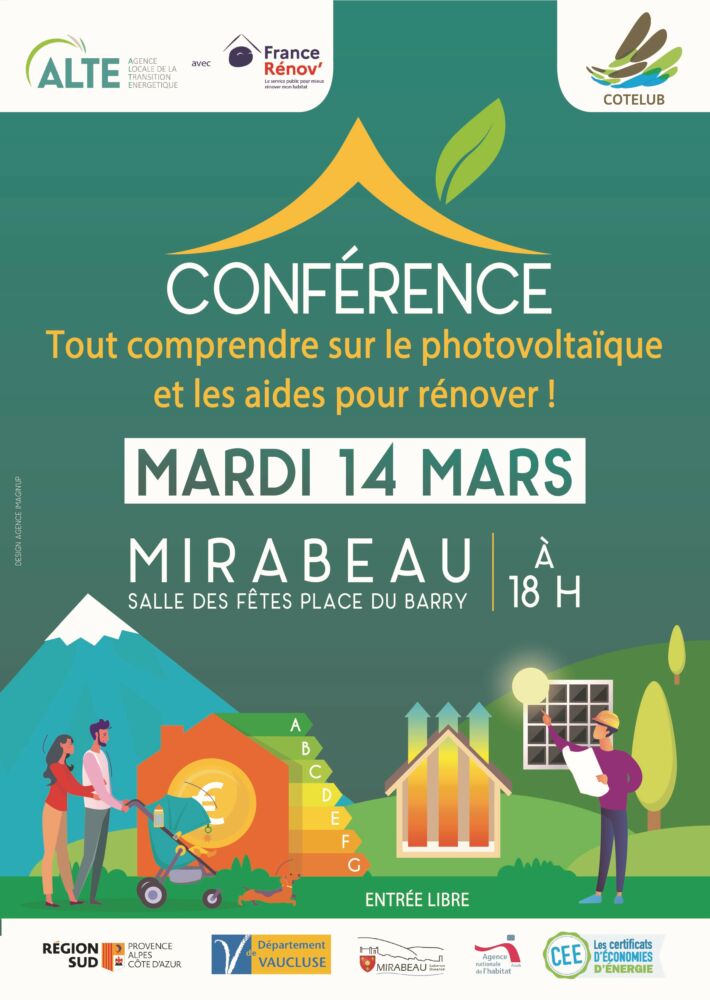 CONFÉRENCE SUR LE PHOTOVOLTAÏQUE MIRABEAU