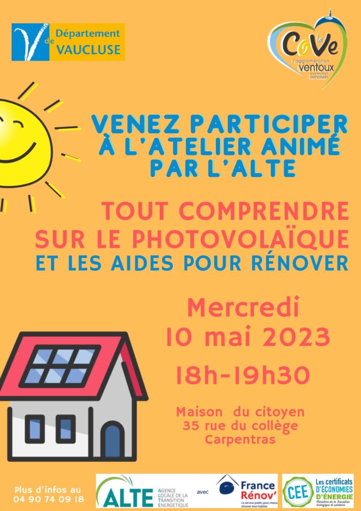Atelier photovoltaïque et aides à la rénovation énergétique